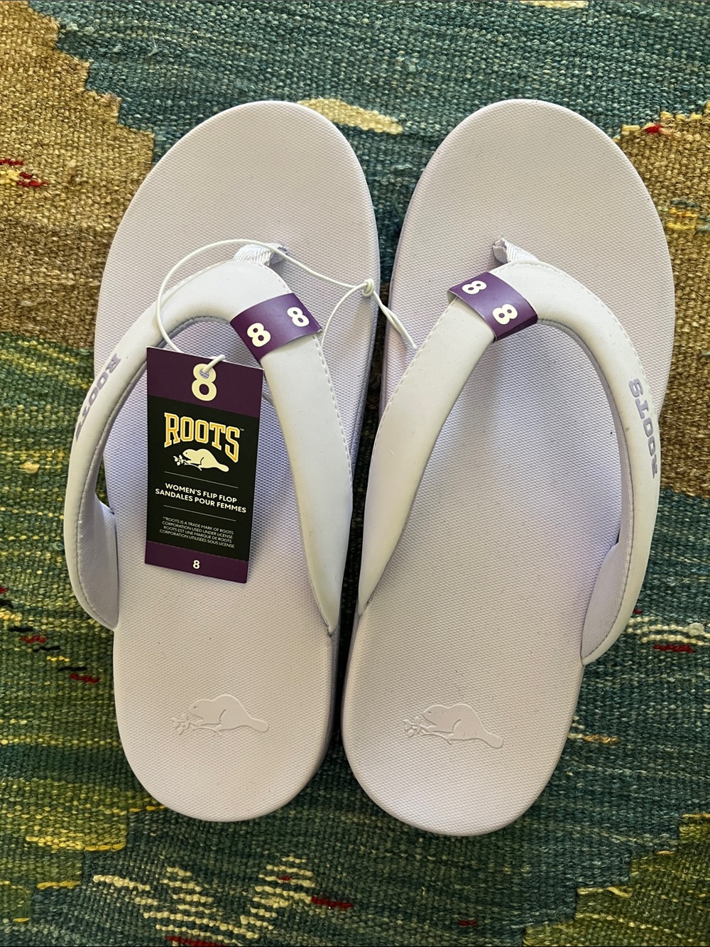Roots Women's Light Lavender Flip Flop Sandals